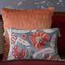 Bagh Suzani Embroidered Cushion Cover - Blue Slim