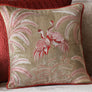 Crane Garden Embroidered Cushion Cover - Beige