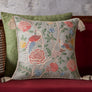 Eden Meadow Embroidered Cushion Cover - Grey