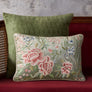 Eden Rose Embroidered Cushion Cover - Jade Slim