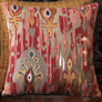 Fergana Ikat Embroidered Cushion Cover