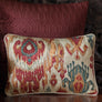 Flame Ikat Embellished Cushion Cover - Gold Slim