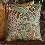 Forest Embroidered Cushion Cover - Green