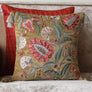 Imperial Suzani Embroidered Cushion Cover - Gold