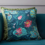 Padma Lotus Cushion Cover - Aqua