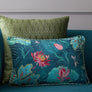 Padma Lotus Cushion Cover - Aqua Slim