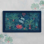 Palm Tree Enamel Tray - Emerald Slim