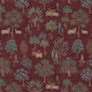 Pichwai Garden Fabric - Ruby