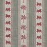 Sample Pichwai Palm Stripe Fabric - Green