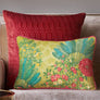 Pomegranate Palm Accent Embroidery Cushion Cvr- Lime Slim