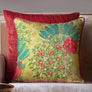 Pomegranate Palm Accent Embroidery Cushion Cvr - Green
