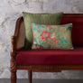 Pomegranate Garden Accent Embroidery Cushion Cvr- Green Slim