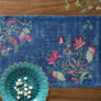 Wild Flower Table Mat - Blue