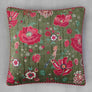 Wild Poppy Cushion Cover - Green