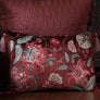 Imperial Suzani Embroidered Cushion Cover - Burgundy Slim