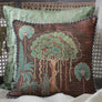 Banyan Tree Embellished Cushion Cover - Brown