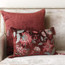 Imperial Suzani Embroidered Cushion Cover - Burgundy Slim