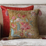 Imperial Suzani Embroidered Cushion Cover - Jaal Gold