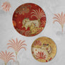 Tajnore Pichwai Wall Plate - Red