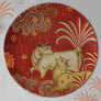 Tajnore Pichwai Wall Plate - Red