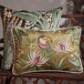 Toucan Bird Embroidered Cushion Cover - Gold Slim