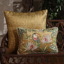 Toucan Bird Embroidered Cushion Cover - Gold Slim