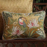 Toucan Bird Embroidered Cushion Cover - Gold Slim