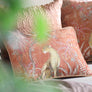 Vanya Leopard Embellished Cushion - Rust Slim