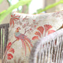 Vanya Bird Embellished Cushion - Cream