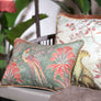Vanya Bird Embellished Cushion - Green Slim