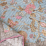 Tree of Life Hand Quilted Muslin Quilt - Blue