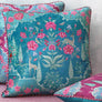 Gulzar Cushion Cover - Aqua