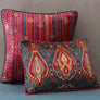 Fergana Ikat Cushion Cover Grey