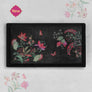 Wild Flower Enamel Tray - Charcoal Slim