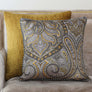 Kashmir Buta Cushion Cover - Gold