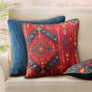 Kilim Bird Cushion Cover - Red