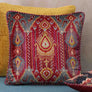 Fergana Ikat Cushion Cover - Ruby