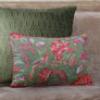 Wild Flower Cushion Cover - Green Slim