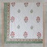 Wild Iris Hand Quilted Muslin Quilt - Rust