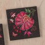 Kanha Flora Coaster - Charcoal