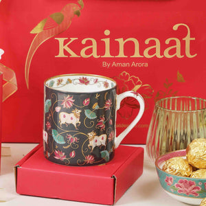 Anandi Pichwai Mug - Charcoal