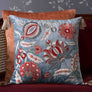 Anar Suzani Embroidered Cushion Cover - Blue