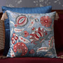 Anar Suzani Embroidered Cushion Cover - Blue