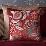 Anar Suzani Embroidered Cushion Cover - Burgundy