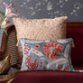 Bagh Suzani Embroidered Cushion Cover - Blue Slim