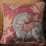 Bokhara Horse Accent Embroidery Cushion Cover
