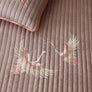 Celestial Crane Embroidered Bedcover Set
