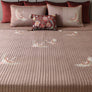Celestial Crane Embroidered Bedcover Set