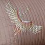 Celestial Crane Embroidered Bedcover Set