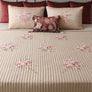 Eden Rose Embroidered Bedcover Set - Beige